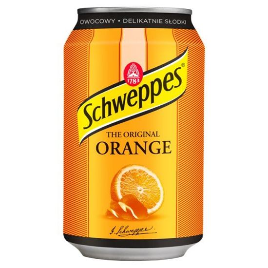 Schweppes Orange Napój gazowany o smaku pomarańczowym 330 ml