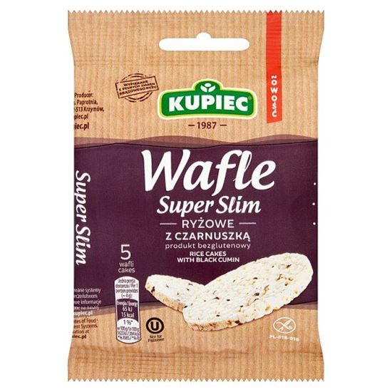 Kupiec Super Slim Wafle ryżowe z czarnuszką 20 g (5 sztuk)