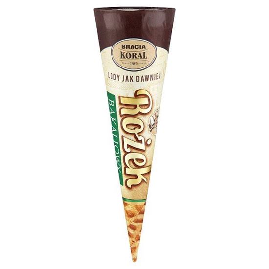 Bracia Koral Lody jak dawniej Lody bakaliowe w rożku waflowym i z orzeszkami arachidowymi 180 ml