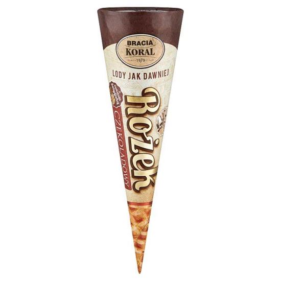 Bracia Koral Lody jak dawniej Lody czekoladowe w rożku waflowym z orzeszkami i krokantem 180 ml