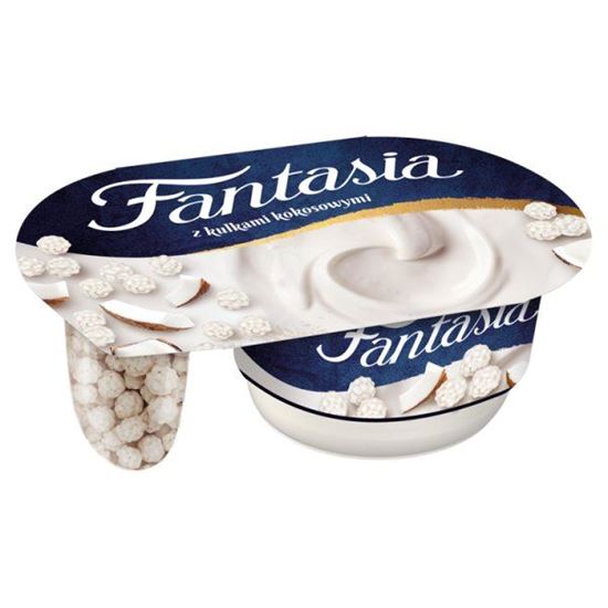 Danone Fantasia Jogurt kremowy ze zbożowymi kulkami kokosowymi 98 g