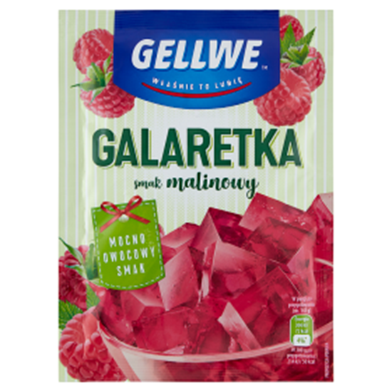 Obrazek Gellwe Galaretka smak malinowy 75 g