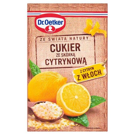 Dr. Oetker Ze świata natury Cukier ze skórką cytrynową 15 g