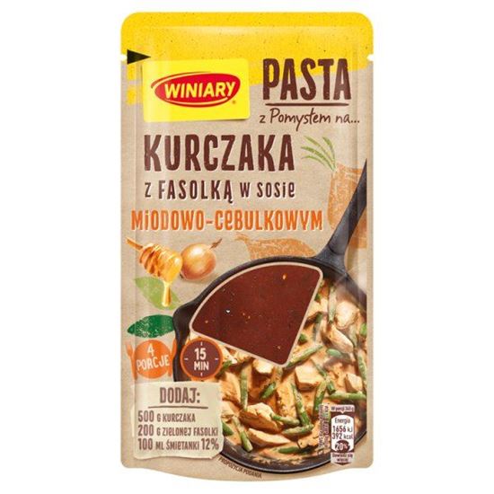 Winiary Pasta z pomysłem na... kurczaka z fasolką w sosie miodowo-cebulkowym 80 g