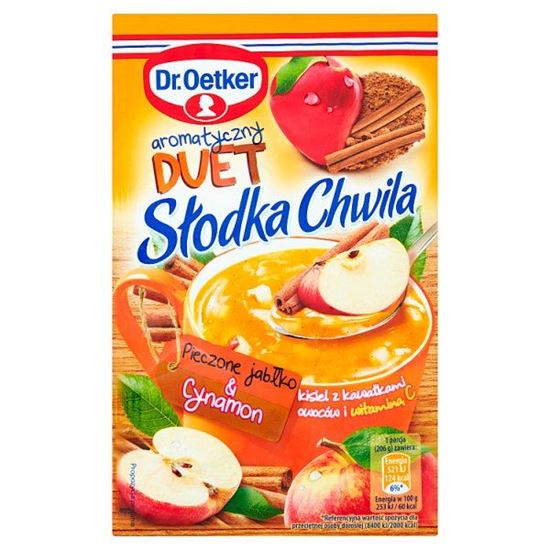 Dr. Oetker Słodka Chwila Kisiel z kawałkami owoców i witaminą C pieczone jabłko & cynamon 31,5 g