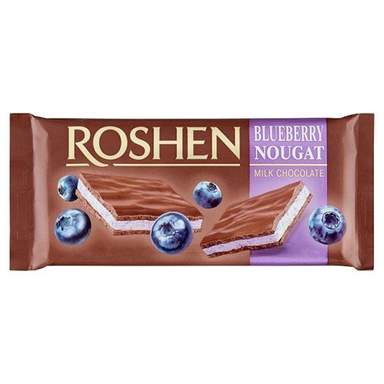 Roshen Czekolada mleczna z nugatem jagodowym 90 g