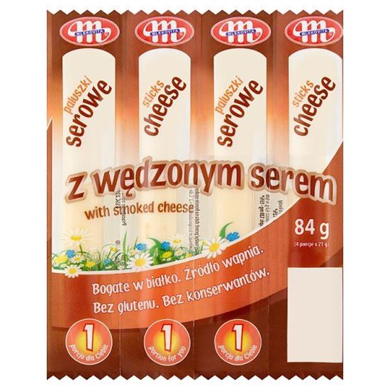 Mlekovita Paluszki serowe z wędzonym serem 84 g (4 x 21 g)