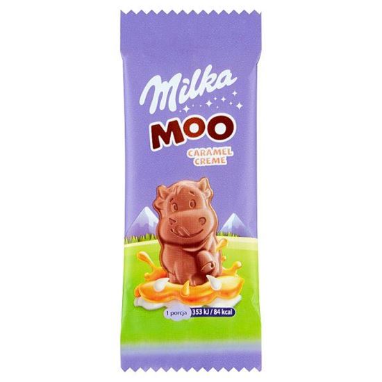 Milka Moo Czekolada mleczna z nadzieniem karmelowym 16 g
