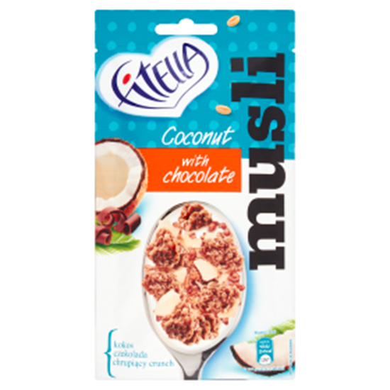 Obrazek Fitella Musli kokosowe z crunchy czekoladowymi 50 g