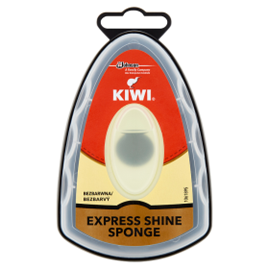 Obrazek Kiwi Express Shine Gąbka nabłyszczająca do obuwia bezbarwna 7 ml