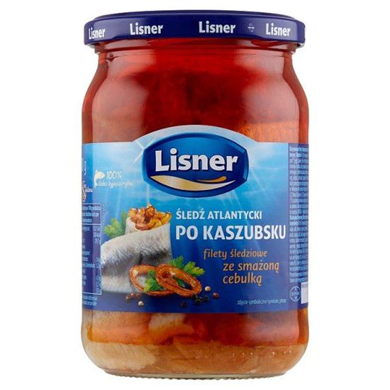 Lisner Śledź atlantycki po kaszubsku filety śledziowe ze smażoną cebulką 600 g