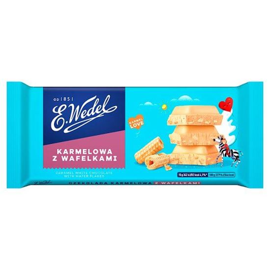 E. Wedel Karmellove! Czekolada biała karmelowa z wafelkami 90 g