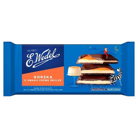 E. Wedel Czekolada gorzka o smaku crème brûlée 100 g