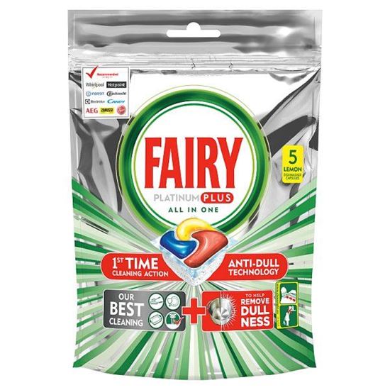 Fairy Platinum Plus Cytryna Kapsułki do zmywarki, 5 kapsułek