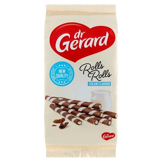 dr Gerard Rolls Rolls Rurki waflowe kakaowe z kremem o smaku śmietankowym 160 g