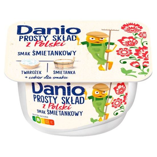 Danone Danio Prosty Skład z Polski Serek homogenizowany smak śmietankowy 130 g