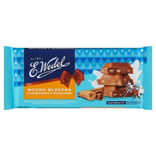 E. Wedel Czekolada mocno mleczna cynamonowa z wafelkami 90 g