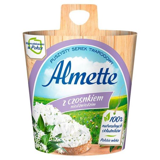 Almette z czosnkiem niedźwiedzim Puszysty serek twarogowy 150 g