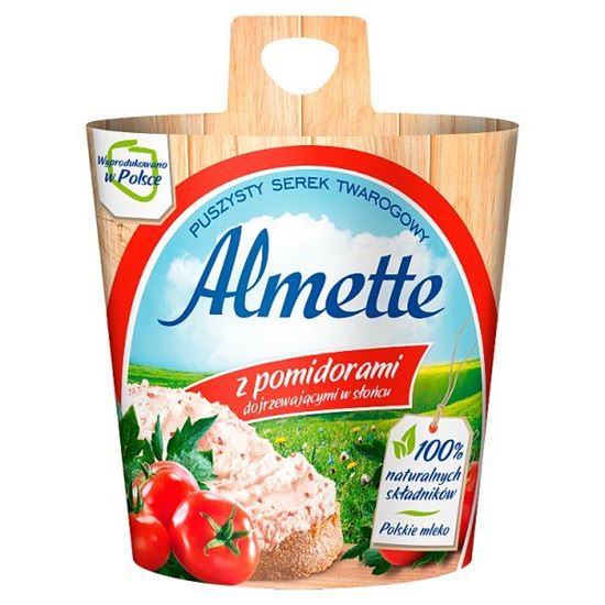 Almette z pomidorami dojrzewającymi w słońcu Puszysty serek twarogowy 150 g