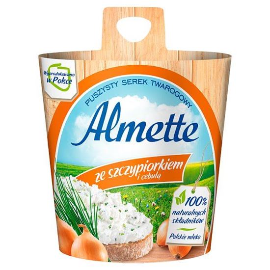 Almette ze szczypiorkiem i cebulą Puszysty serek twarogowy 150 g