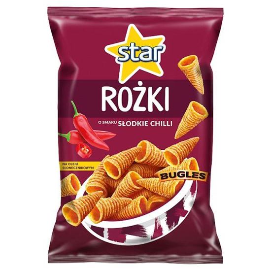 Star Rożki Przekąski kukurydziane o smaku słodkie chilli 95 g