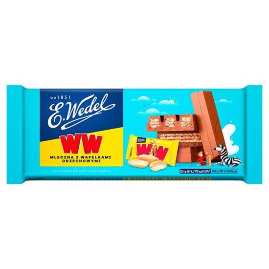 E. Wedel WW Czekolada mleczna z wafelkami orzechowymi 245 g