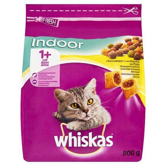 Whiskas Indoor z kurczakiem Przepyszne paszteciki Karma pełnoporcjowa 1+ lat 800 g