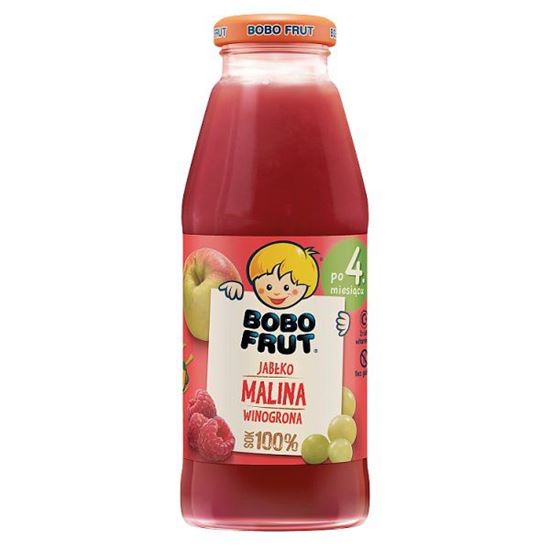 Bobo Frut Sok 100% jabłko malina winogrona dla niemowląt po 4. miesiącu 300 ml