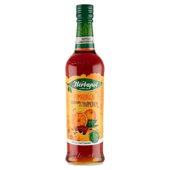 Herbapol Suplement diety syrop o smaku pomarańczowym z goździkami i cynamonem 420 ml
