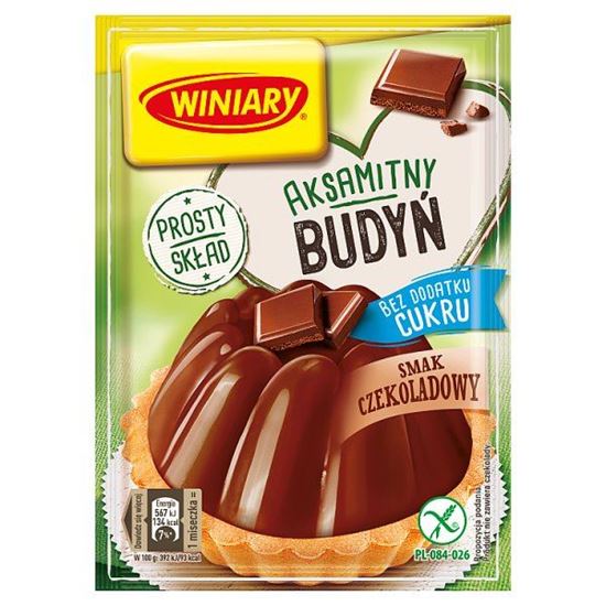 Winiary Budyń bez dodatku cukru smak czekoladowy 38 g