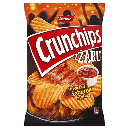 Crunchips zŻaru Chipsy ziemniaczane o smaku żeberek z grilla 140 g
