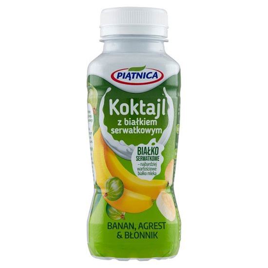 Piątnica Koktajl z białkiem serwatkowym banan agrest & błonnik 250 ml