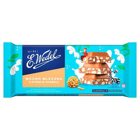 E. Wedel Czekolada mocno mleczna z ryżem w karmelu 90 g