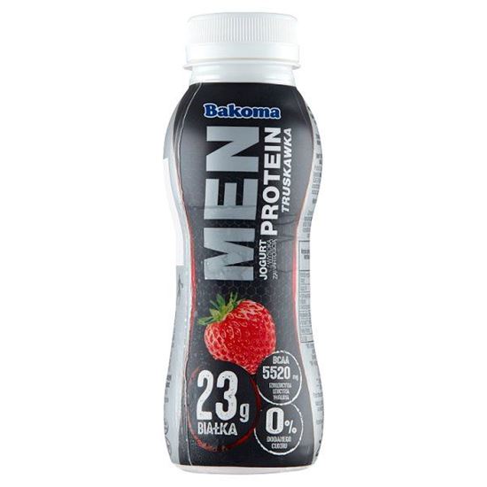 Bakoma Men Jogurt z wysoką zawartością protein truskawka 230 g