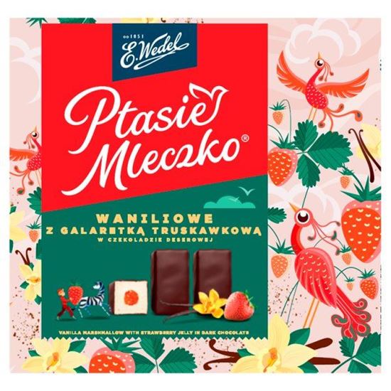 E. Wedel Ptasie Mleczko waniliowe z galaretką truskawkową 360 g
