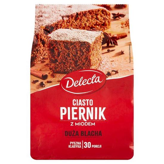 Delecta Duża Blacha Ciasto piernik z miodem mieszanka do wypieku ciasta 680 g