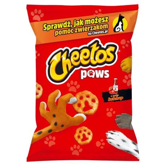 Cheetos Paws Chrupki kukurydziane o smaku ketchup 85 g