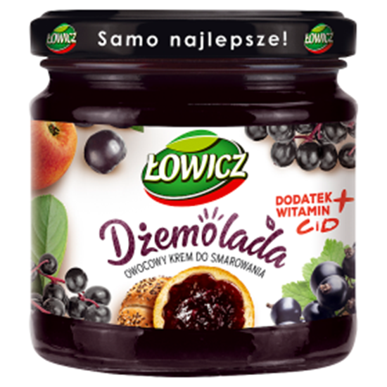 Obrazek Łowicz Dżemolada Owocowy krem do smarowania czarny 200 g