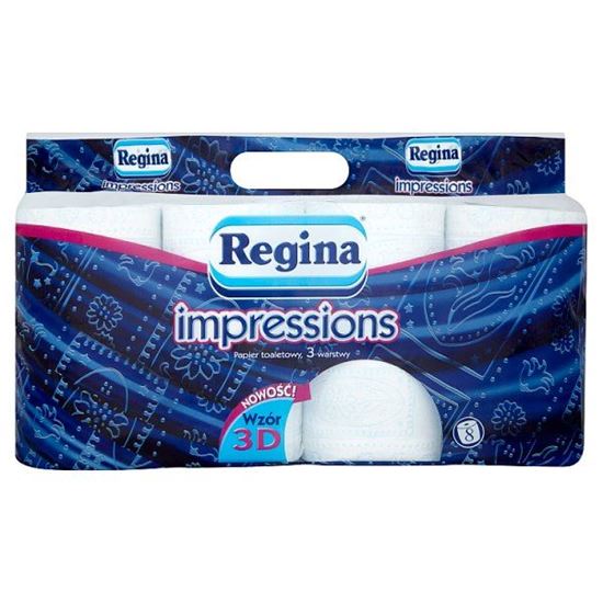 Regina impressions Papier toaletowy 3 warstwy 8 rolek