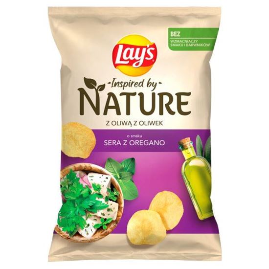 Lay's Inspired by Nature Chipsy ziemniaczane o smaku sera z oregano 120 g
