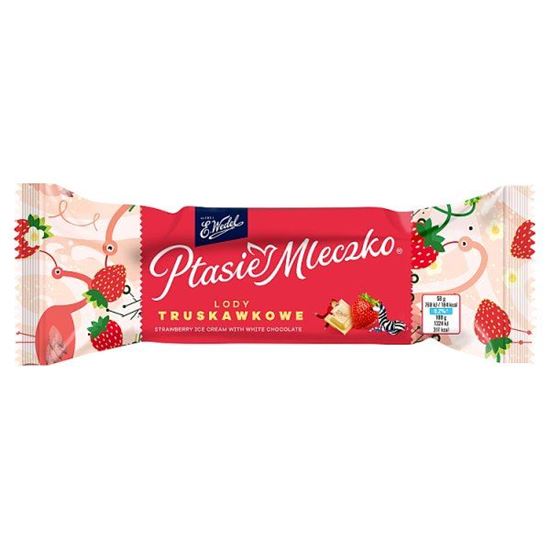 E. Wedel Ptasie Mleczko Lody truskawkowe 90 ml