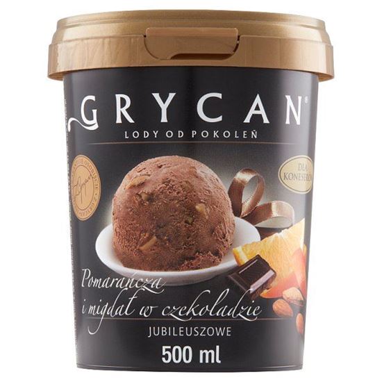 Grycan Jubileuszowe Lody pomarańcza i migdał w czekoladzie 500 ml