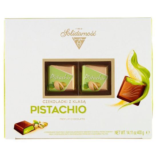 Solidarność Czekoladki z Klasą Pistachio Czekoladki mleczne 400 g