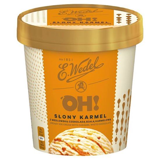 E. Wedel Lody słony karmel z wedlowską czekoladą białą karmelową 460 ml