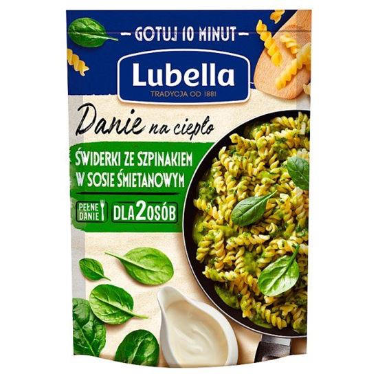 Lubella Danie na ciepło świderki ze szpinakiem w sosie śmietanowym 190 g