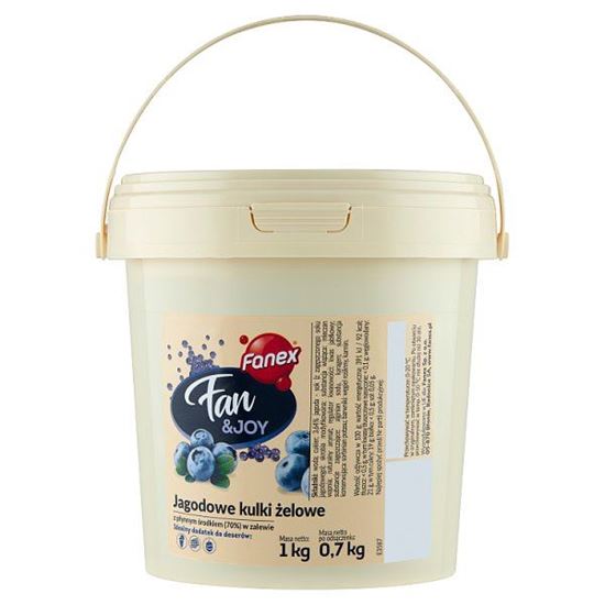 Fanex Fan&Joy Jagodowe kulki żelowe z płynnym środkiem w zalewie 1 kg