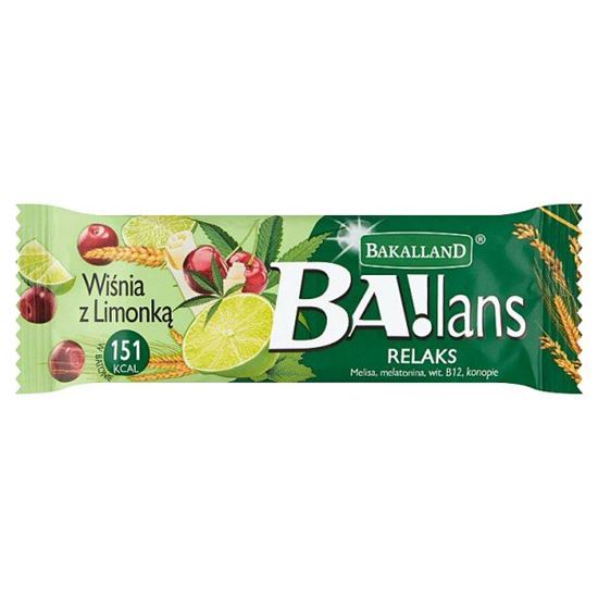 Bakalland Ba!lans Relaks Baton wiśnia z limonką 38 g