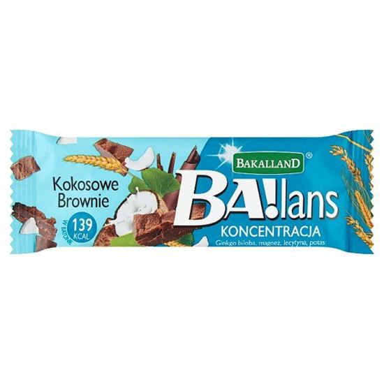 Bakalland Ba!lans Koncentracja Baton kokosowe brownie 35 g