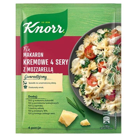 Knorr Fix makaron kremowe 4 sery z mozzarellą 45 g. Sklep