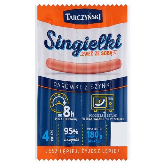 Tarczyński Singielki Parówki z szynki 180 g (4 x 45 g)